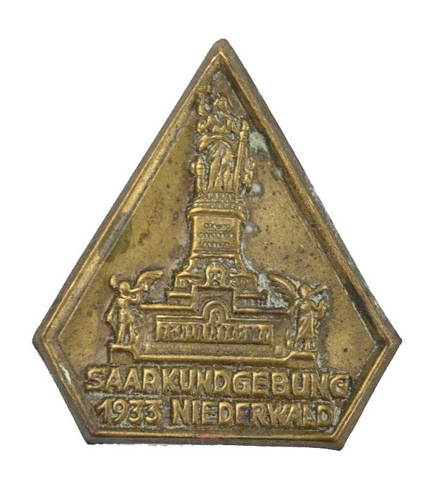 German NSDAP Tinnie Saarkundgebung 1933 Niederwald