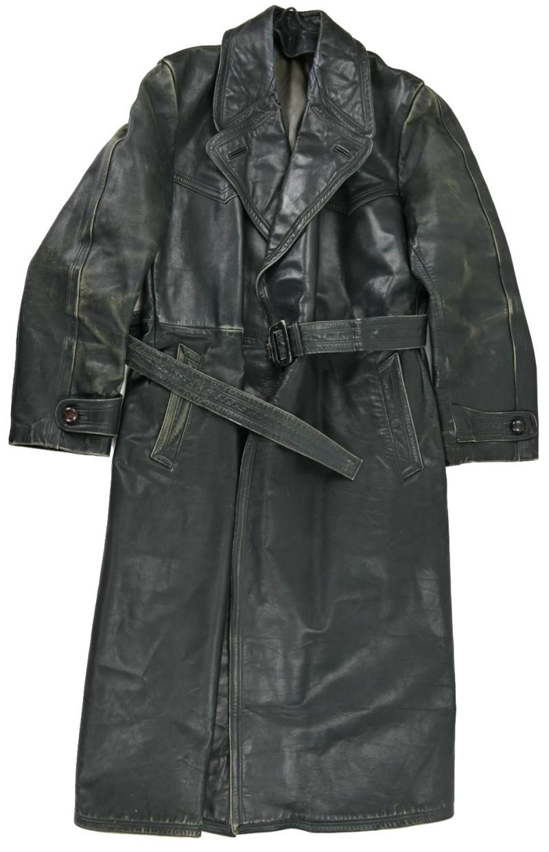 German LW Leather Officer Greatcoat