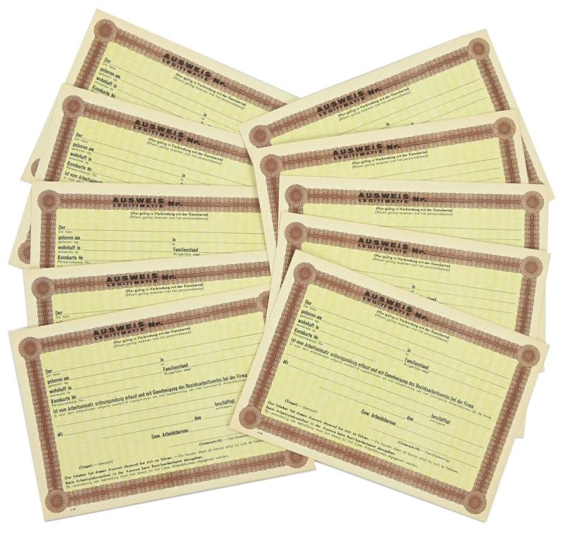 German Dutch Occupation Ausweis Paper