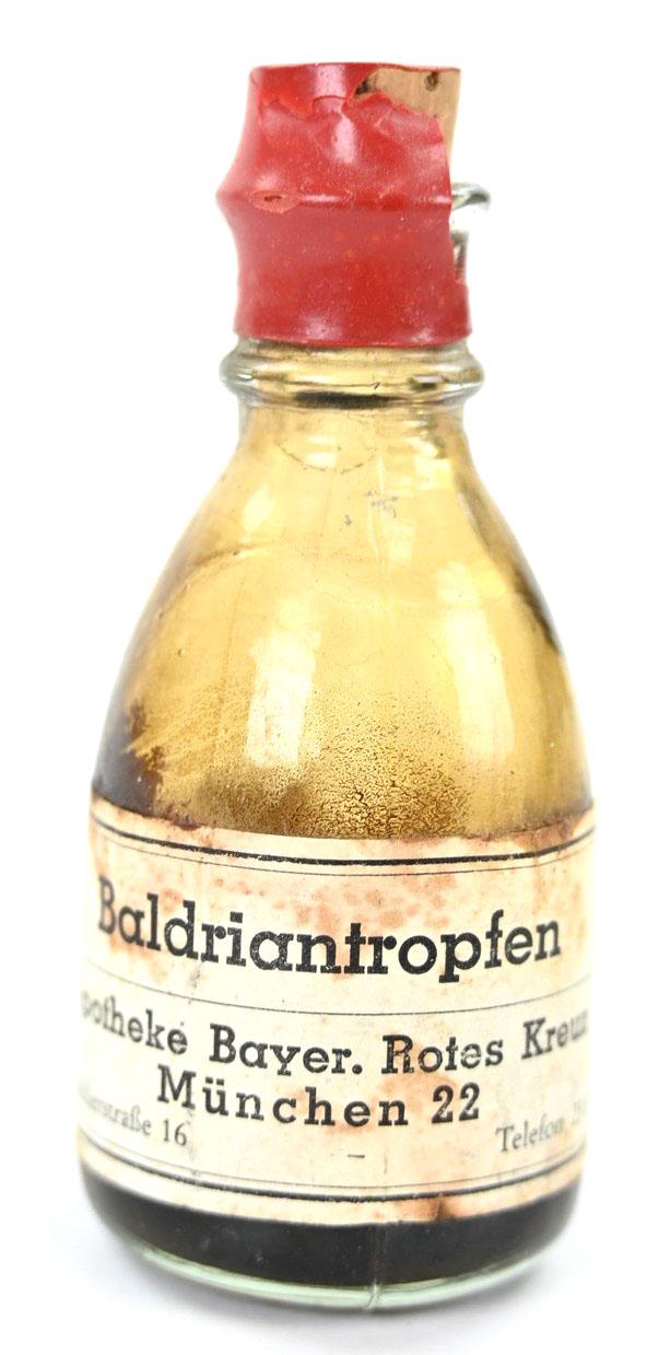 German DRK Medical Bottle of Baldriantropfen