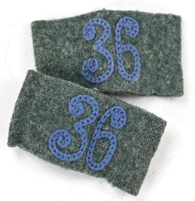 German WH Shoulderboard Slip-ons 'N.R.36'