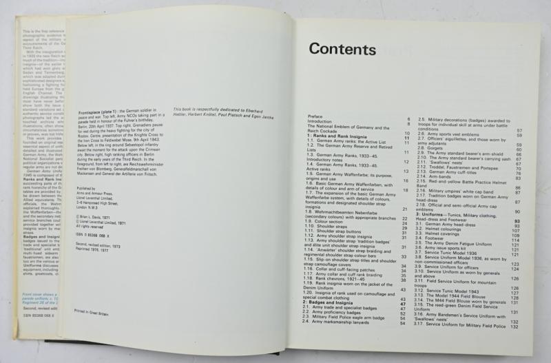 Book: German Army Uniforms and Insignia 1933-1945