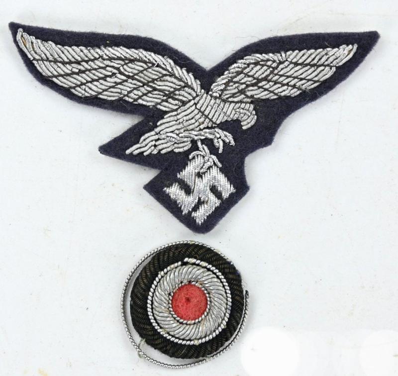 German LW Officer's Cap Insignia Set