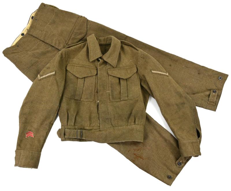 British WW2 P37 Named Battledress & Trousers