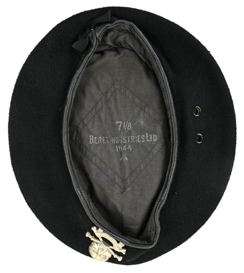 British WW2 17th Lancers Tank Regiment Beret 1944