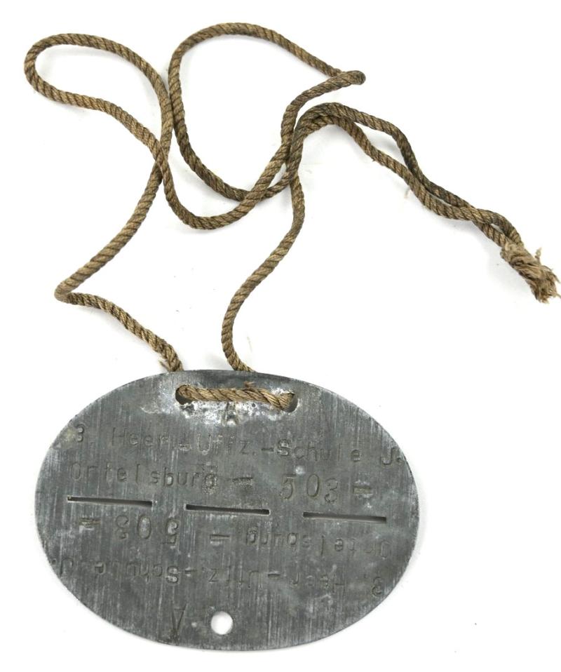 German WH 'Heeres-Unteroffizierschule Ortelsburg' Dog-Tag