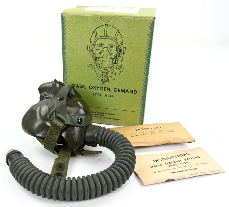 USAAF WW2 A-14 Oxygen Mask in Box