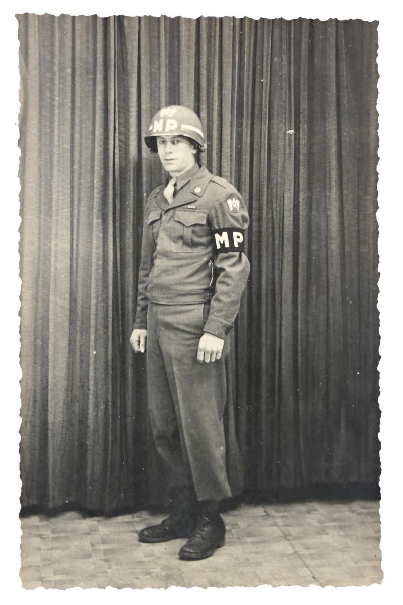 US WW2 15th Army MP Portrait Picture