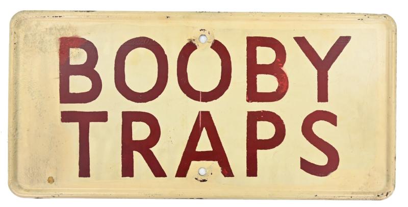 Allied WW2 'Booby Traps' Warning Sign