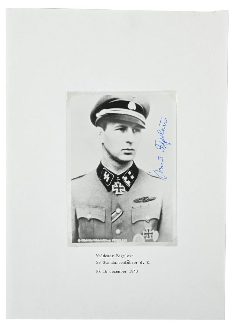 Signature of Waffen-SS Knight's Cross Recipeint Waldemar Fegelein