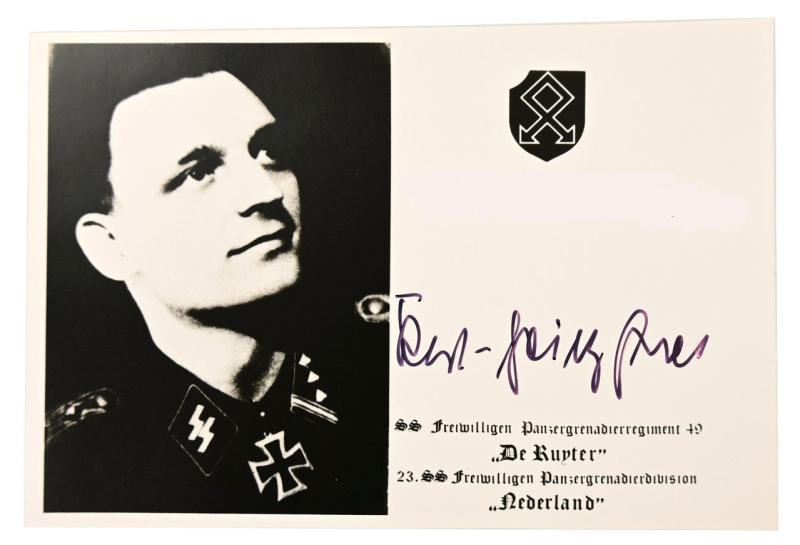 Signatur of Waffen-SS Knight's Cross Recipient 'Karl Heinz Ertel'