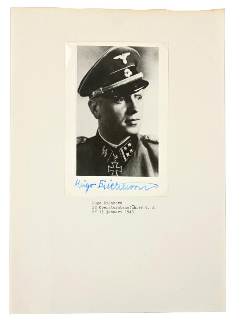 Postcard with Signature of Waffen-SS KC Recipient 'Hugo Eichhorn'