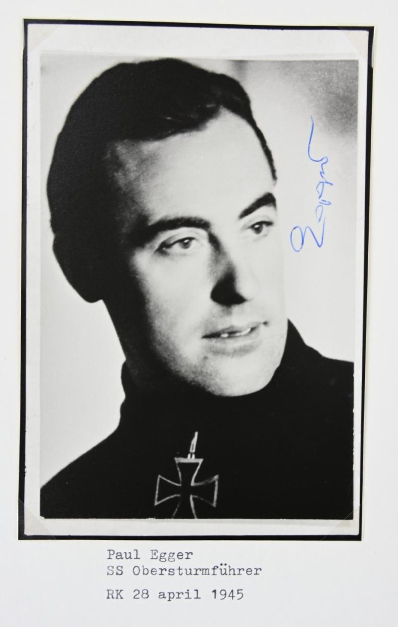 Signature of Waffen-SS KC Recipient 'Paul Egger'