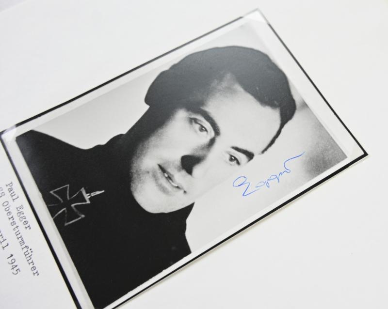 Signature of Waffen-SS KC Recipient 'Paul Egger'