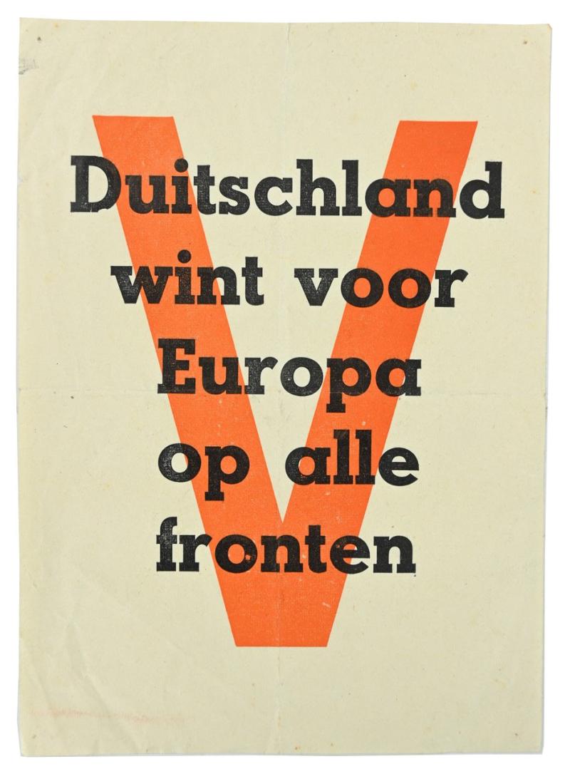 German Collaboration Flyer 'Deutschland wint voor Europa op alle fronten''