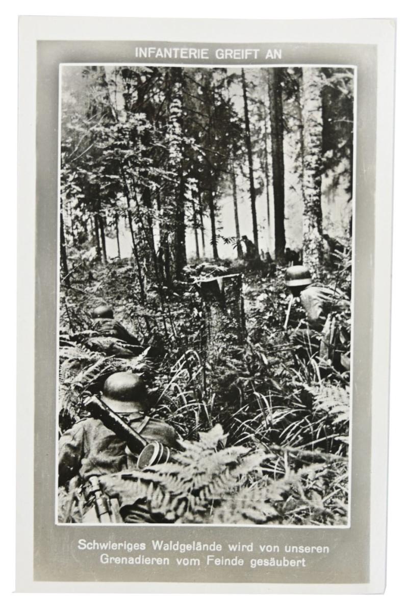 German Postcard 'Infantrie Greift an!'