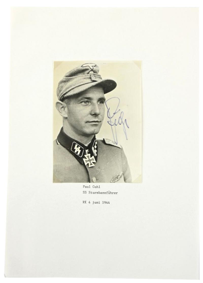 Signature of Waffen-SS KC Recipient 'Paul Guhl'