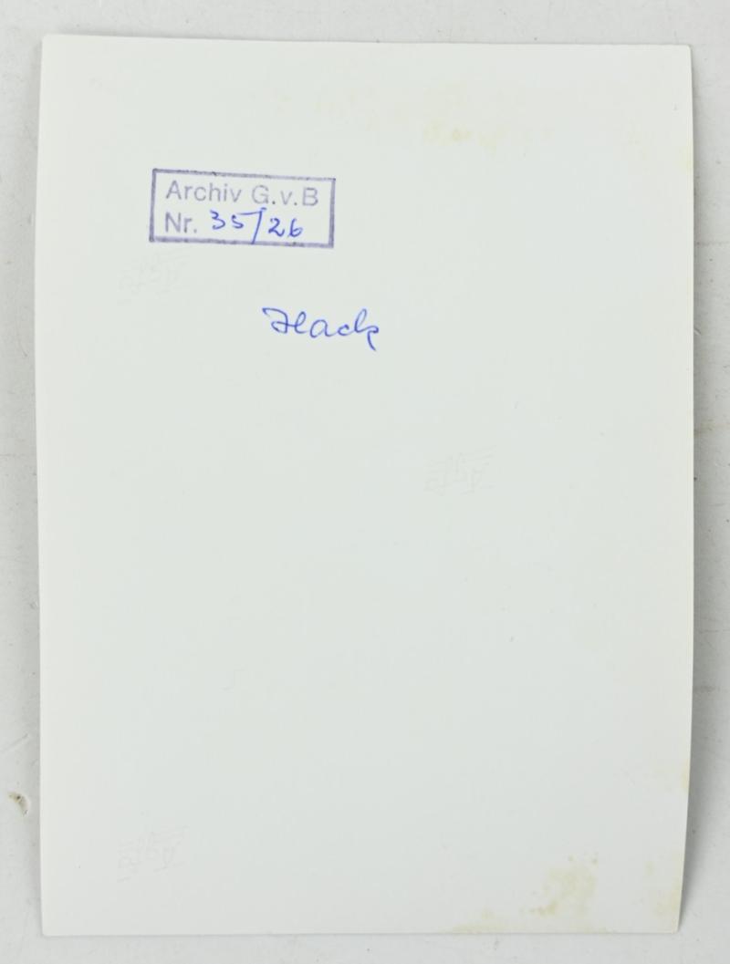 Signature of Waffen-SS KC& OLC Recipient Franz Hack