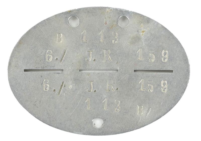 German WH Dog-Tag 6./I.R. 159