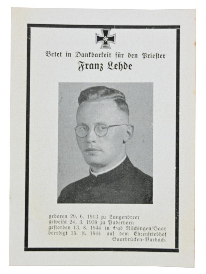 German WH Deathcard Priest 'Franz Lehde'