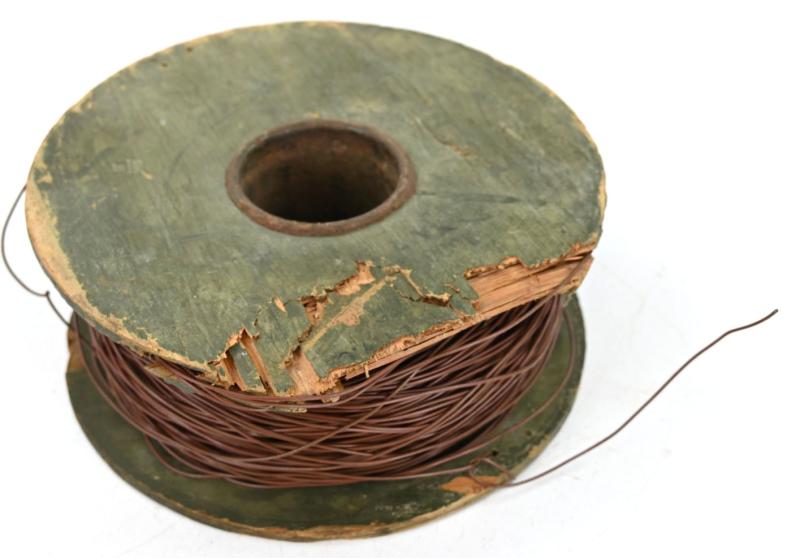 British WW2 Cable Reel with wire