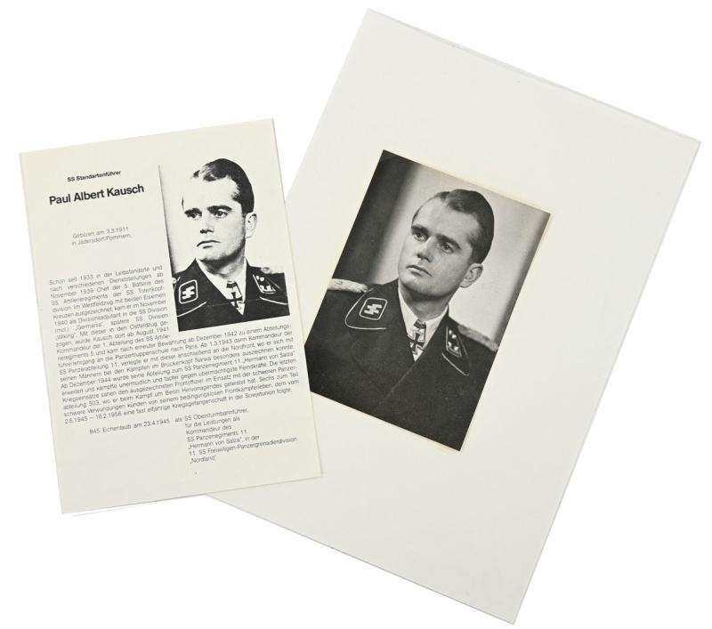 Signature of Waffen-SS KC-OLC Recipient Paul-Albert Kausch