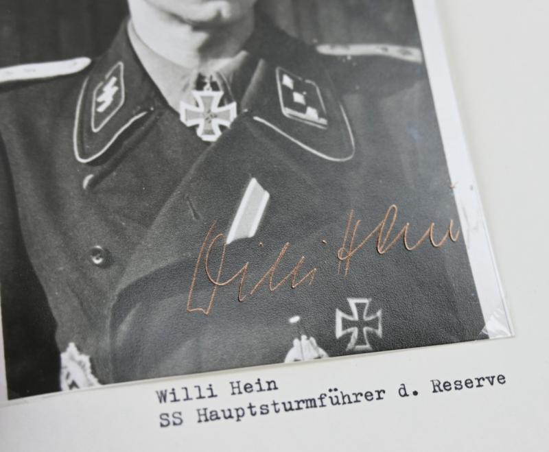 Signature of Wehrmacht/Waffen-SS KC-OLC Recipient 'Gerhard Hein'