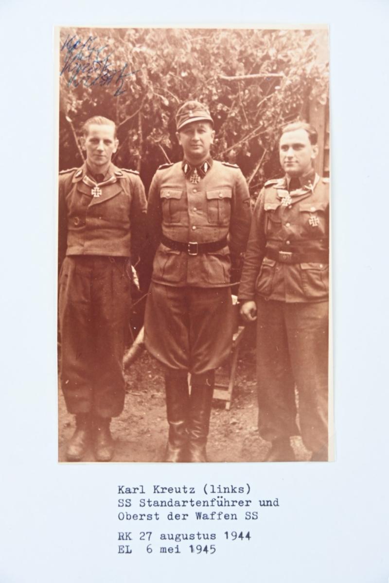 Signature of Waffen-SS KC&OLC Recipient 'Karl Kreutz'