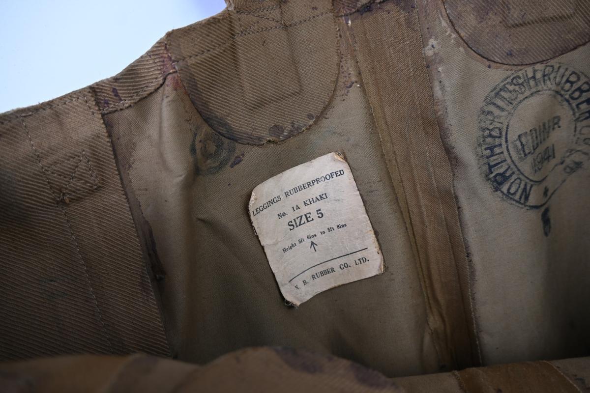 British WW2 Dispatch Riders Rubberized Over Trousers 1941