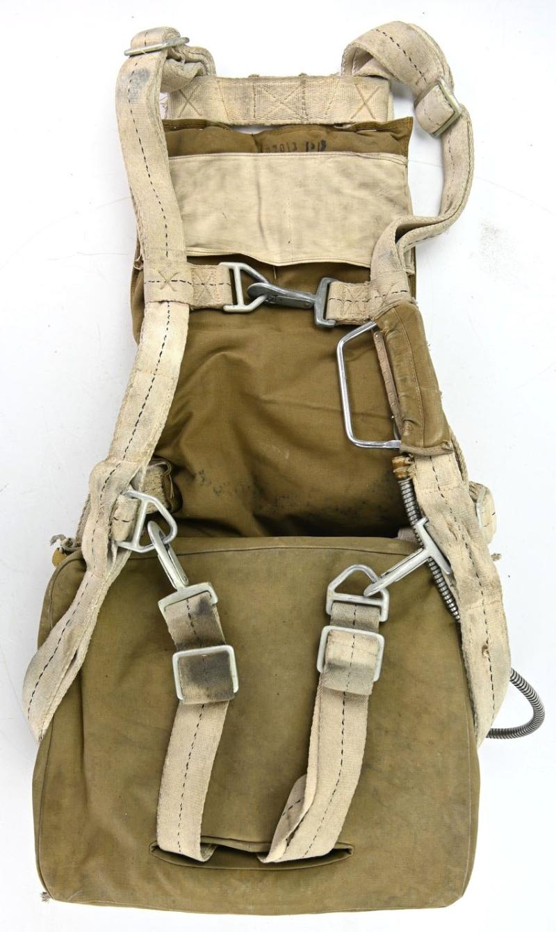 USAAF WW2 Named AN6510-1 Seat Parachute Harness Assembly