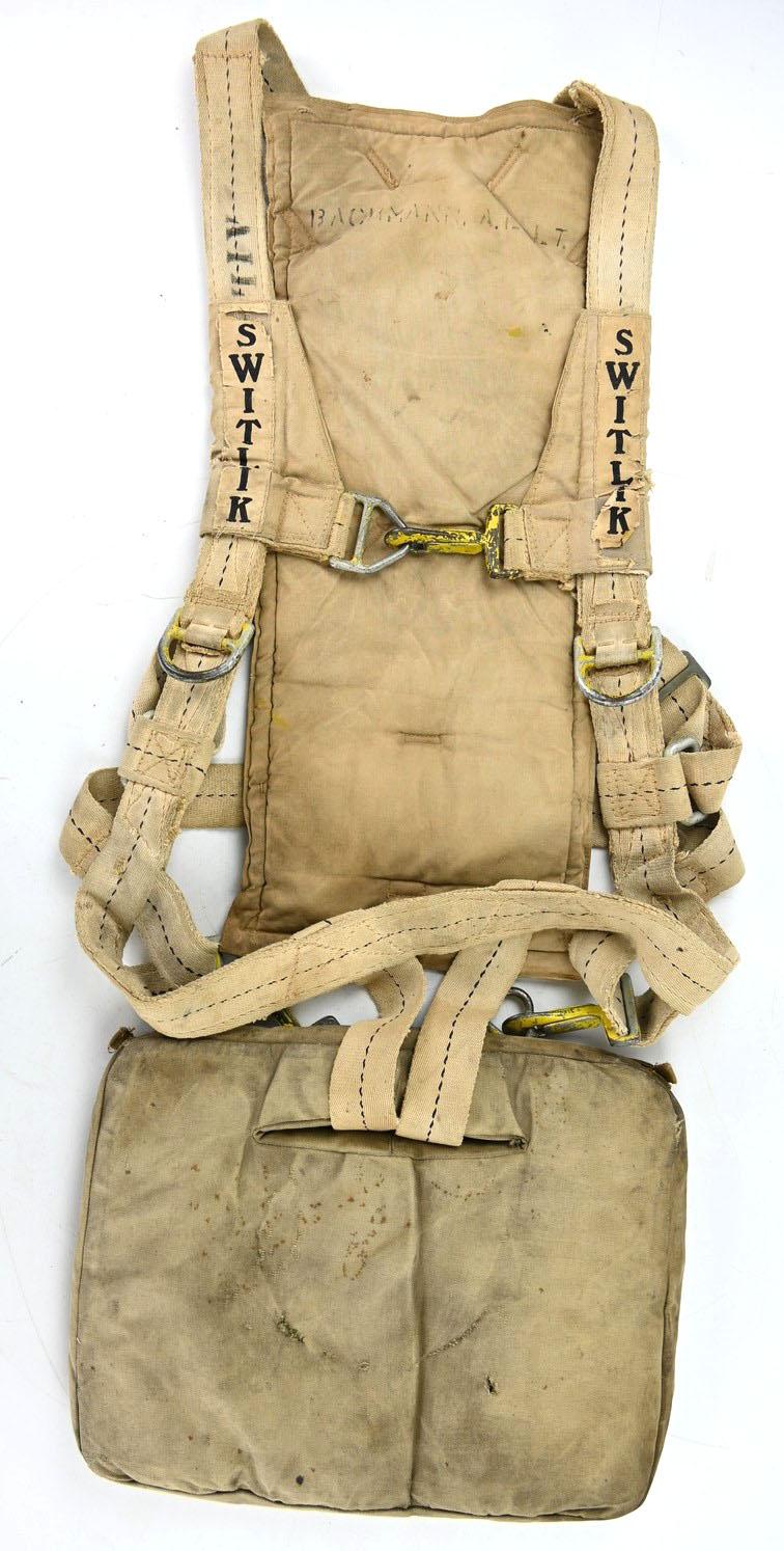 USAAF WW2 Switlik Seat Type Parachute Harness with Seat Cushion