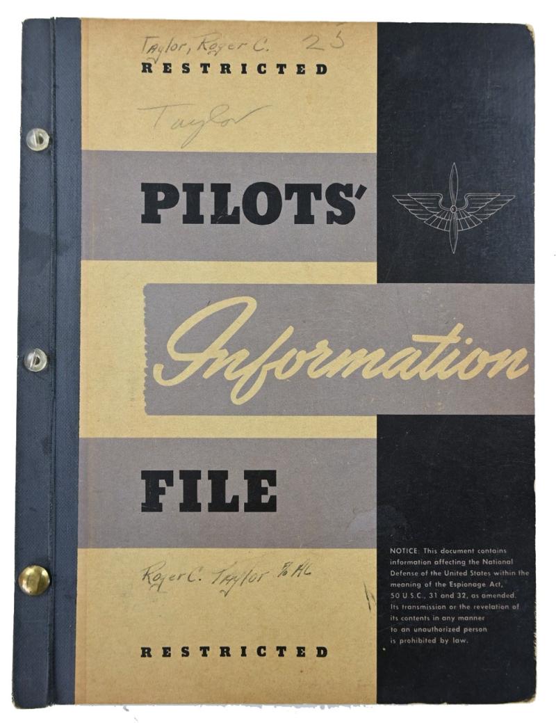 USAAF WW2 Pilot Information File Book Glider Pilot 'Roger C. Taylor'