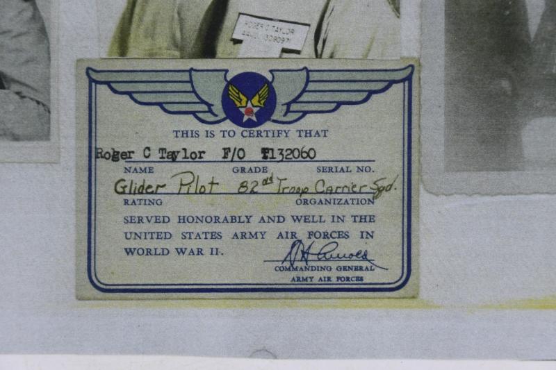USAAF WW2 Pilot Information File Book Glider Pilot 'Roger C. Taylor'
