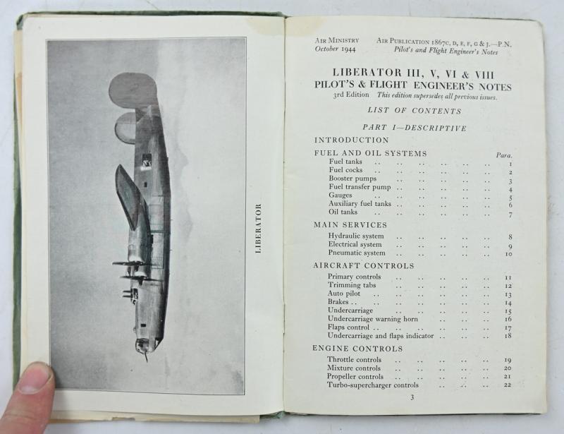 USAAF WW2 Pilot's Notes Liberator 1944