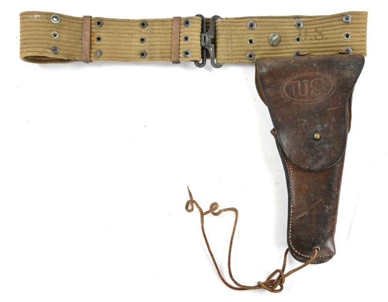 US WW2 Pistol Belt & Holster Rig