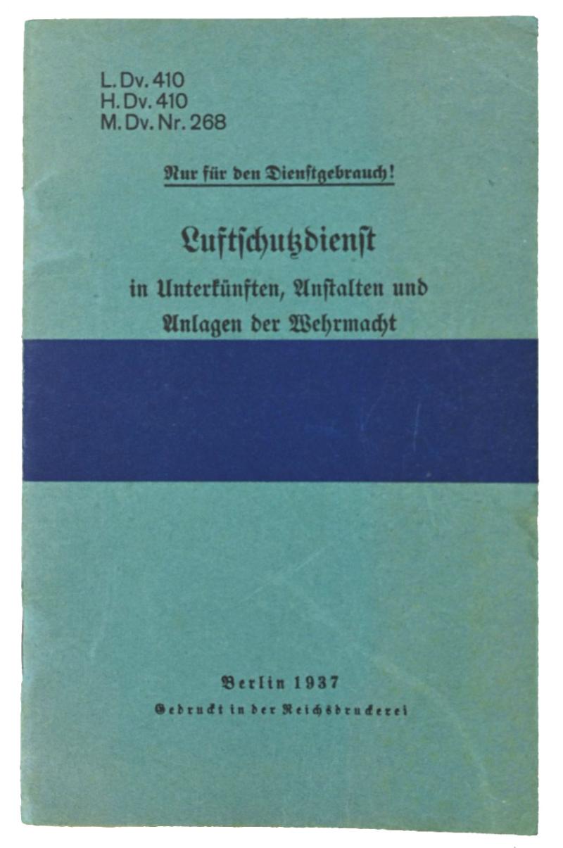 German Luftschutzdienst Booklet 1937
