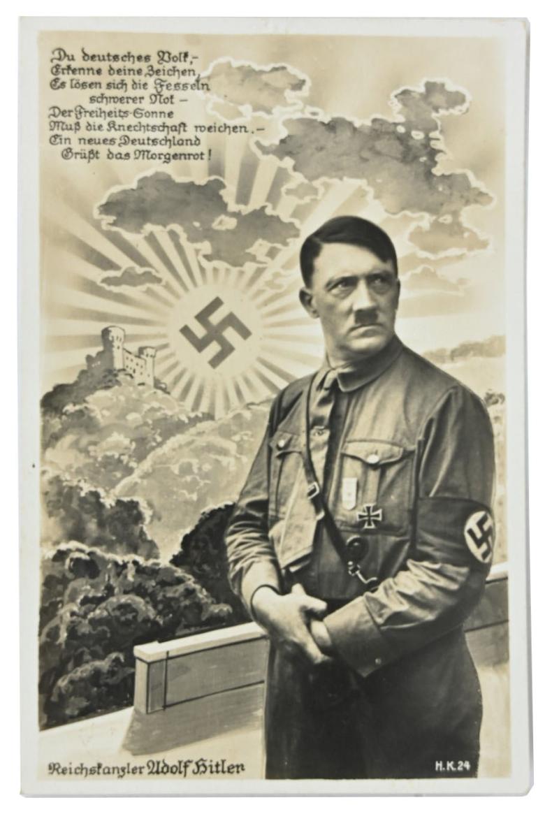 German Third Reich Adolf Hitler Postcard