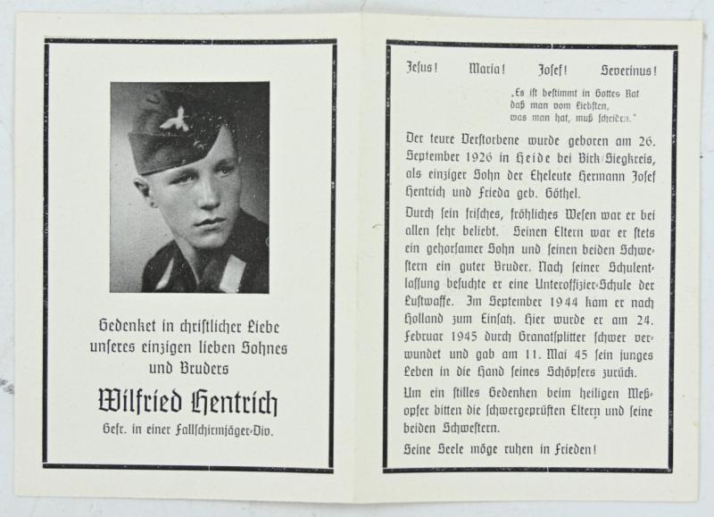 German FSJ Deathcard Holland