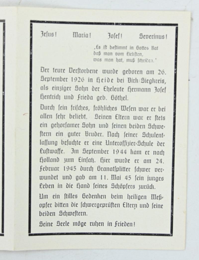 German FSJ Deathcard Holland