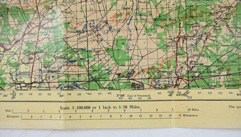 US WW2 Mapcard 'Maeseyck' Market Garden