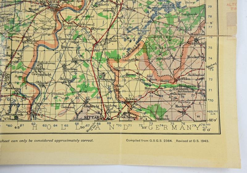 US WW2 Mapcard 'Maeseyck' Market Garden