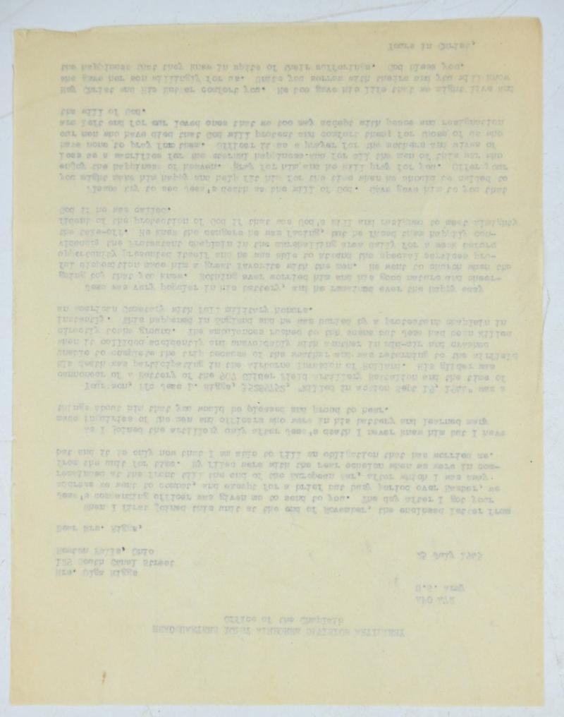 US WW2 Chaplain Letter 101st Airborne Division Mother of Jess L. Riggs
