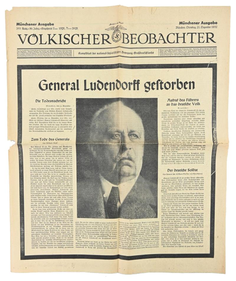 German Newspaper Volkischer Beobachter 1937