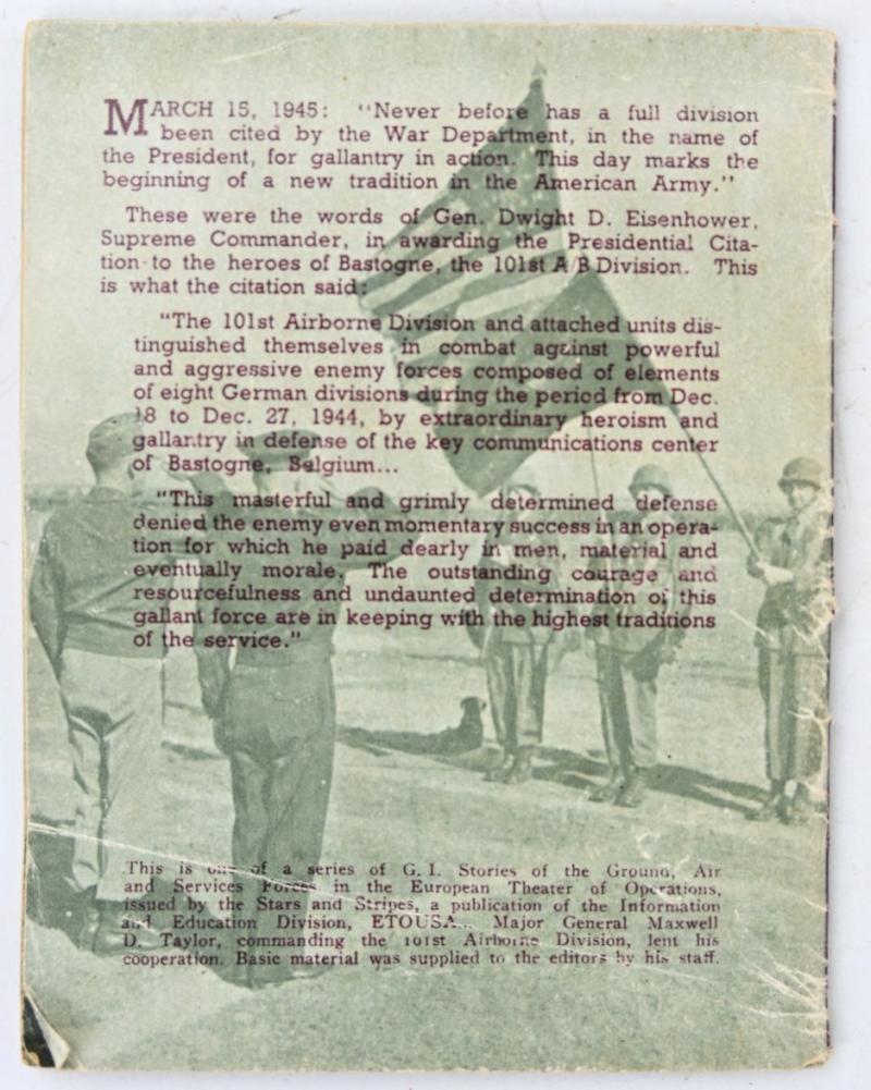 US WW2 101st Airborne Division Booklet