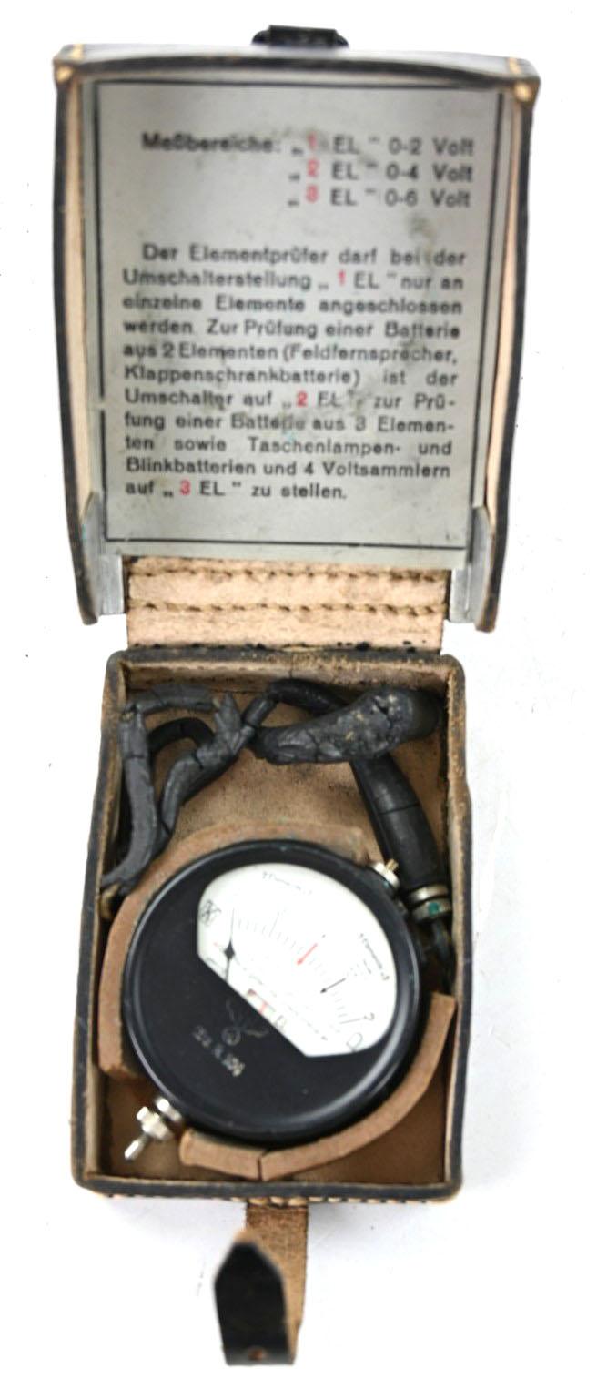 German WH Flashlight Battery Tester in Case