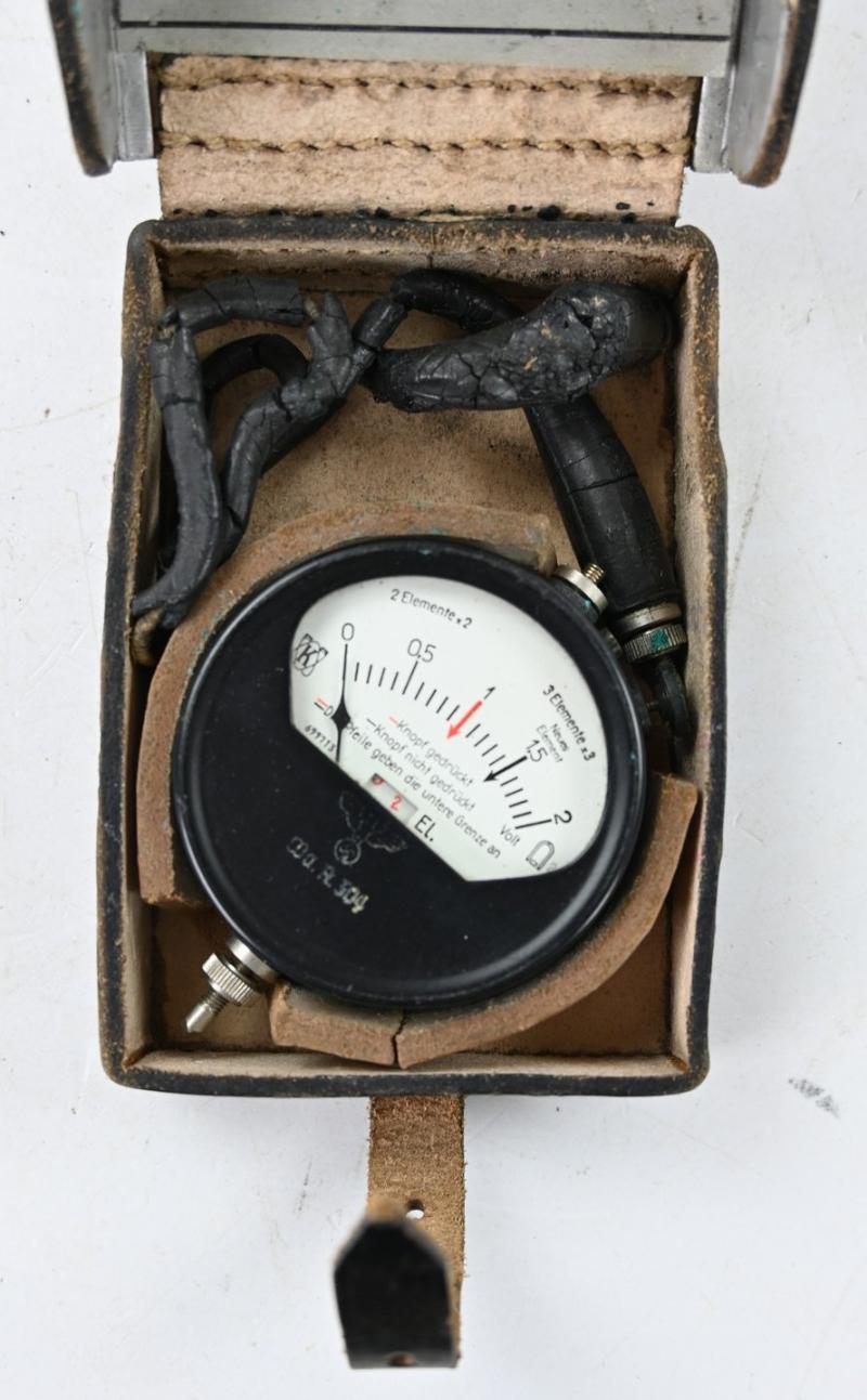 German WH Flashlight Battery Tester in Case