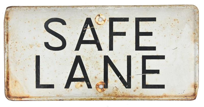 Allied WW2 Safe Lane Road Sign