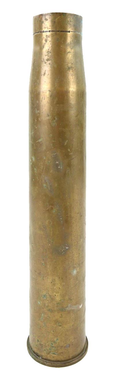 British WW2 Ordnance Quick-Firing 6-pounder 7 cwt Brass Shell 1943