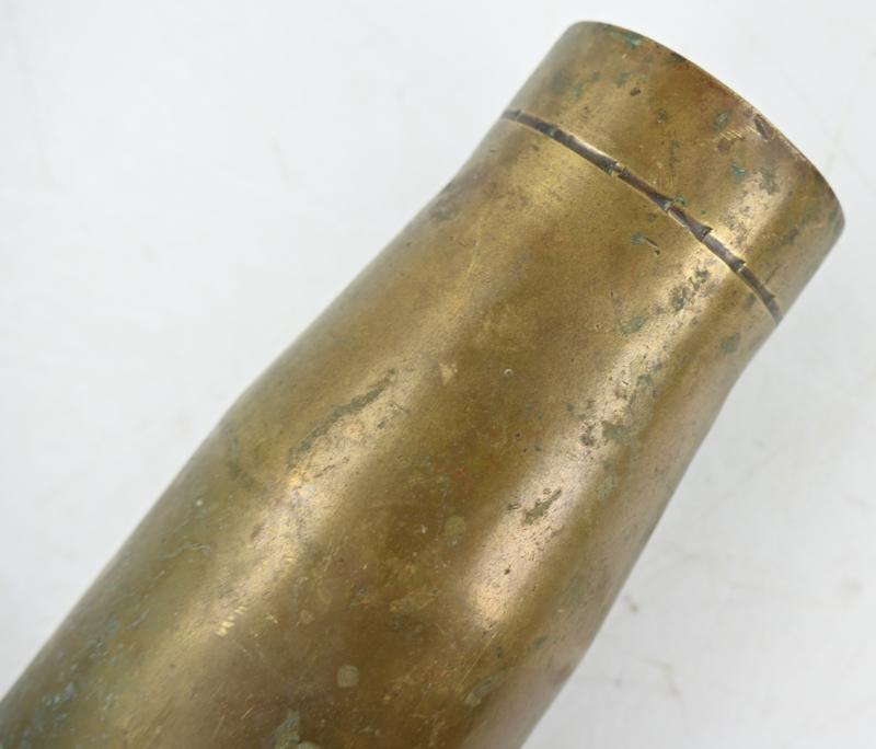 British WW2 Ordnance Quick-Firing 6-pounder 7 cwt Brass Shell 1943