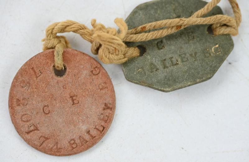 British WW2 Dog-Tag Set E. Bailey (RAMC)
